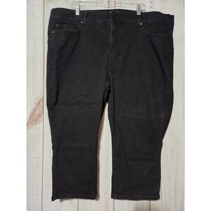 Torrid Jeans‎ Plus Size 26 Black Cropped Bombshell Skinny Comfort Waist
